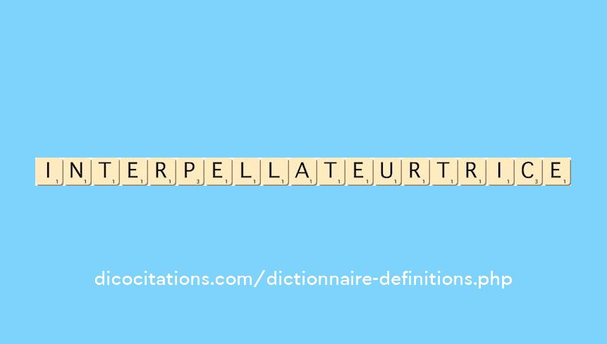 interpellateur--trice