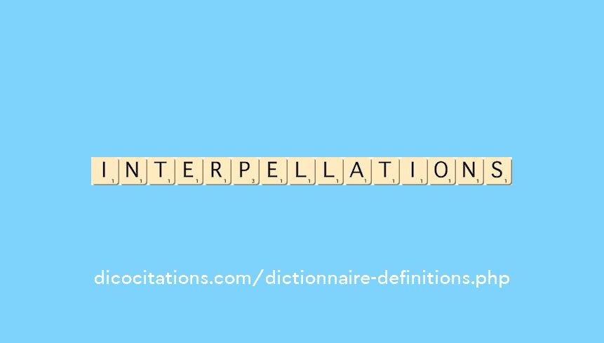 interpellations interpellations