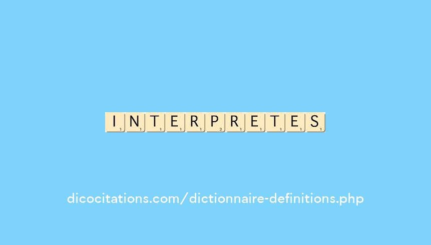 interpretes interpretes