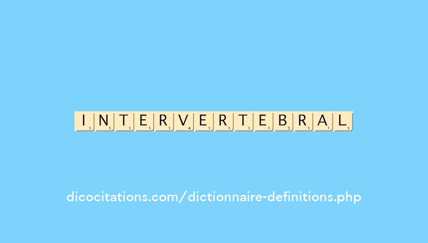 intervertebral intervertebral