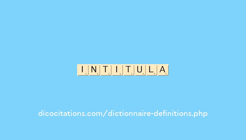intitula intitula