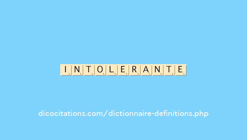 intolerante intolerante