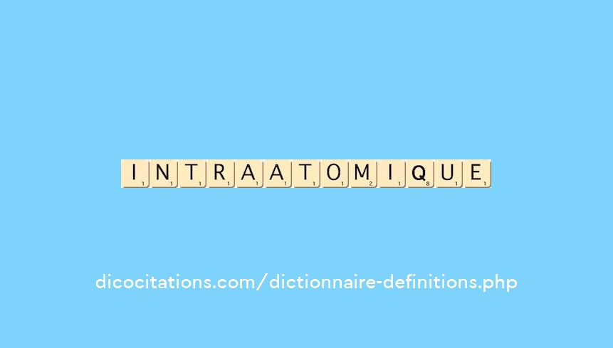 intra-atomique intra-atomique