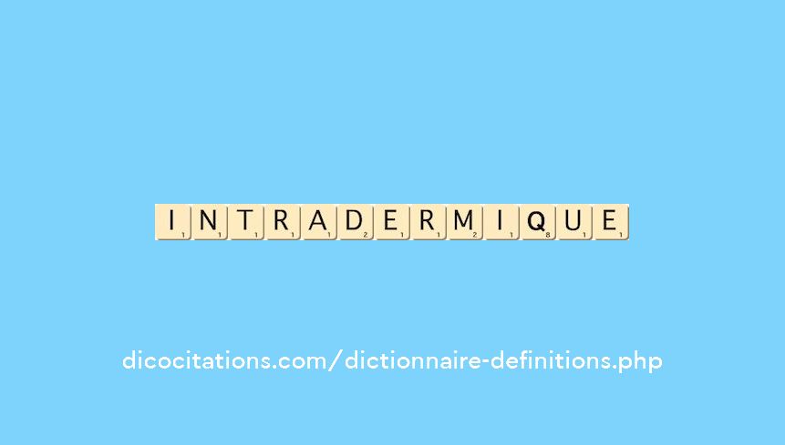 intradermique intradermique
