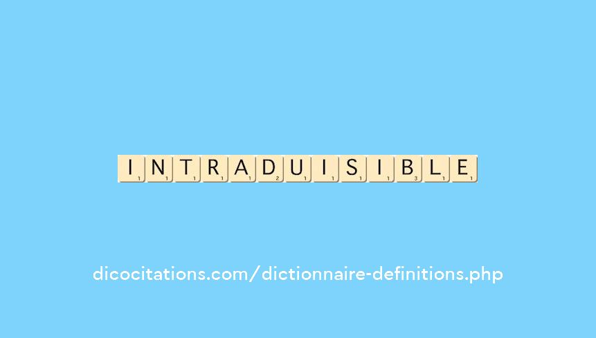 intraduisible intraduisible