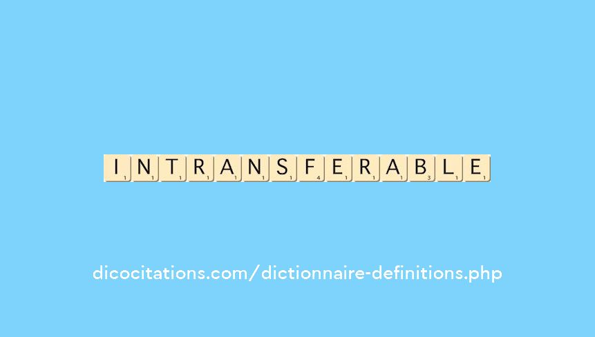 intransferable