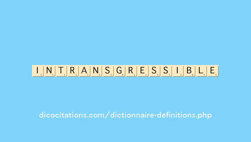 intransgressible intransgressible