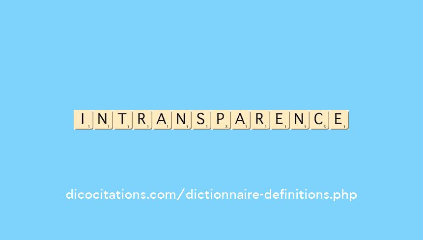 intransparence