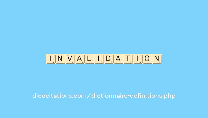 invalidation