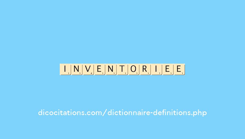 inventoriee inventoriee