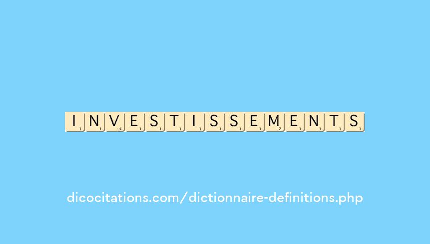 investissements investissements