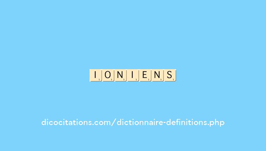 ioniens ioniens