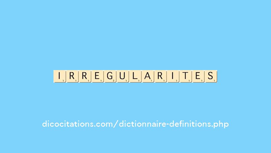 irregularites