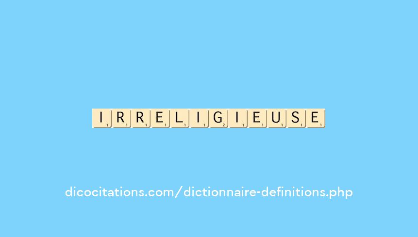 irreligieuse irreligieuse