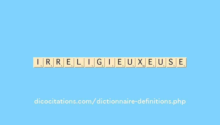 irreligieux--euse