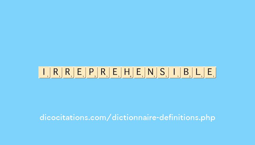 irreprehensible