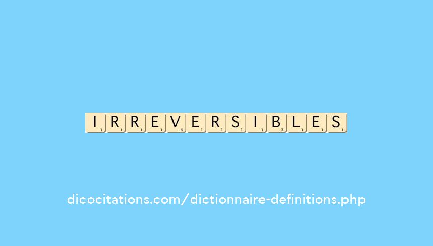 irreversibles irreversibles