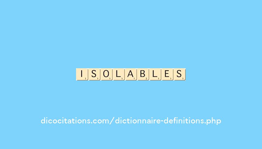isolables isolables
