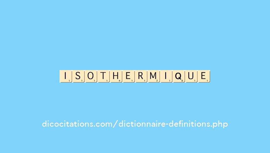 isothermique isothermique
