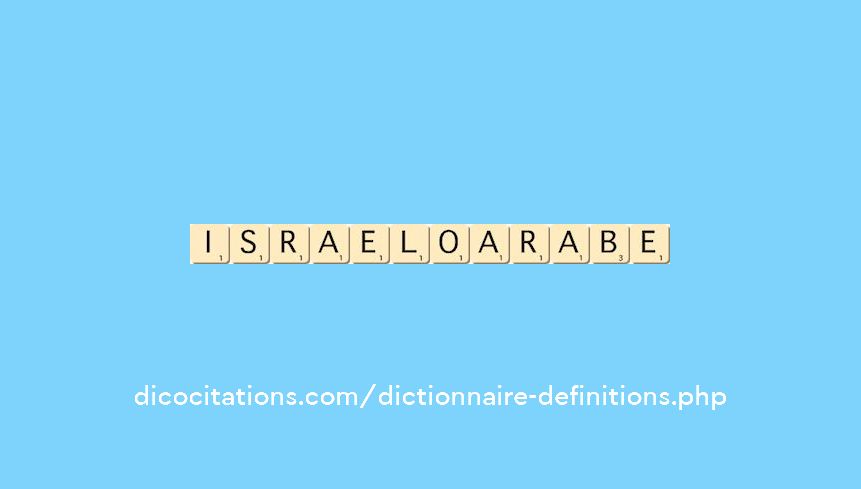 israelo-arabe israelo-arabe