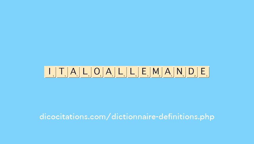 italo-allemande italo-allemande