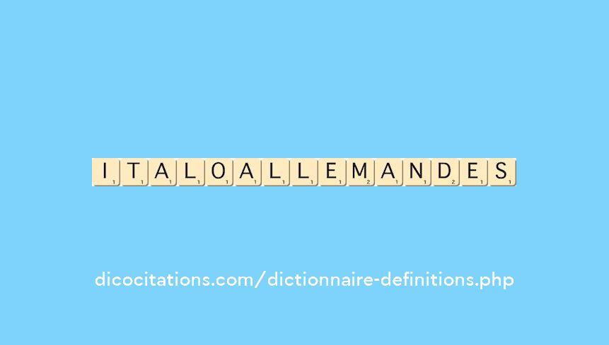italo-allemandes italo-allemandes