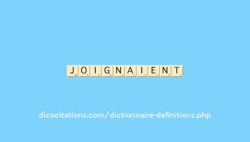 joignaient