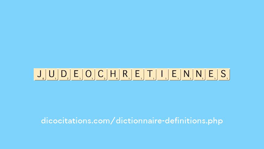 judeo-chretiennes