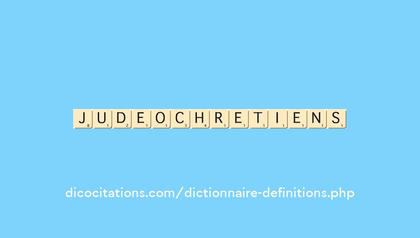 judeo-chretiens judeo-chretiens