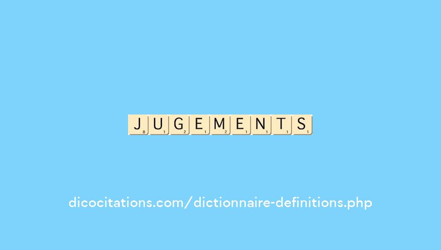 jugements
