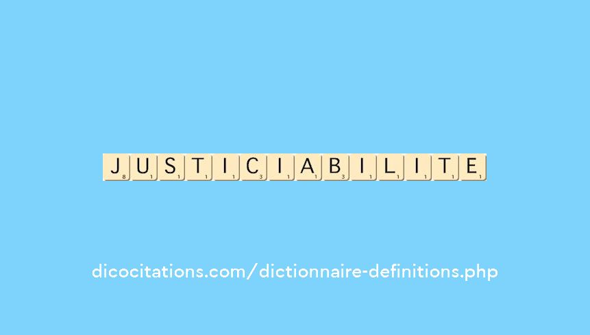 justiciabilite