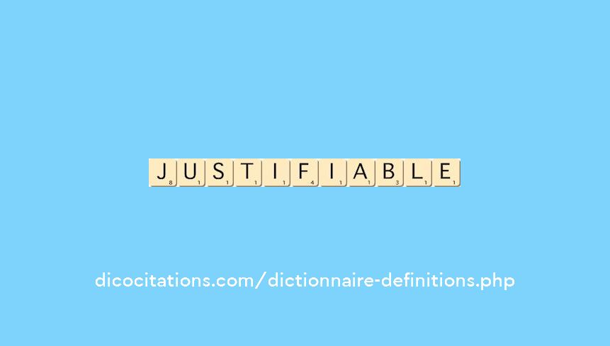 justifiable justifiable