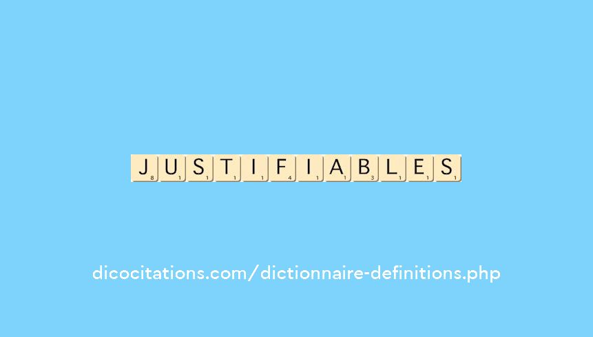 justifiables