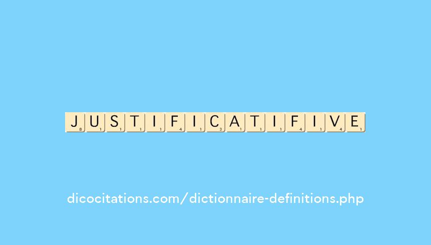 justificatif--ive
