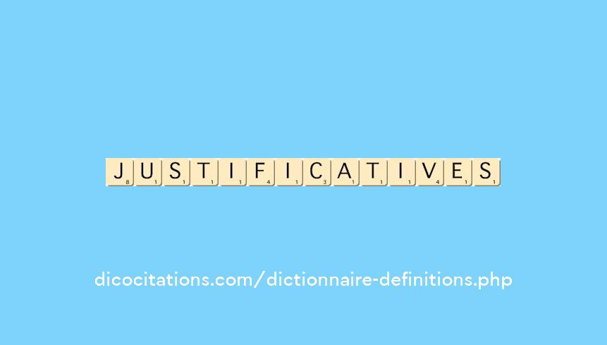 justificatives justificatives