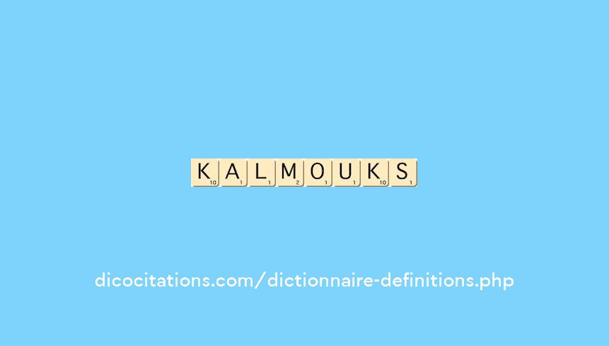 kalmouks