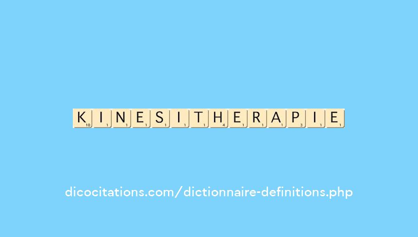 kinesitherapie kinesitherapie