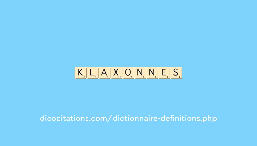 klaxonnes klaxonnes