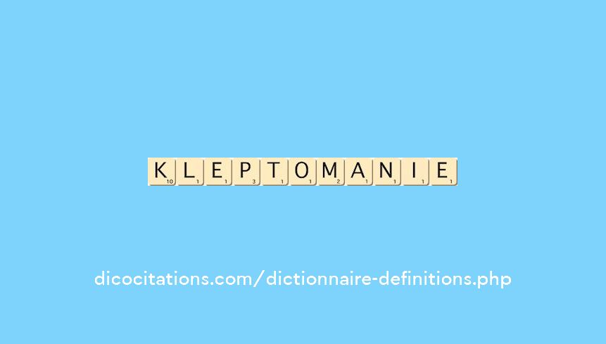 kleptomanie kleptomanie