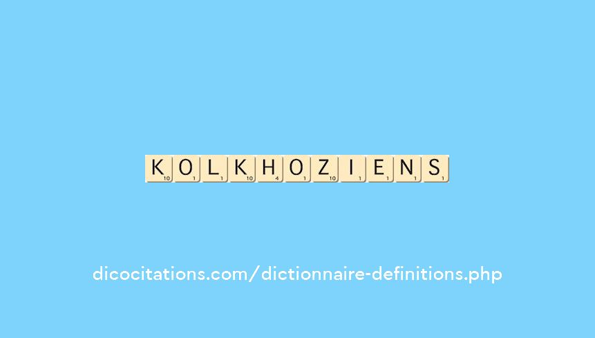 kolkhoziens kolkhoziens