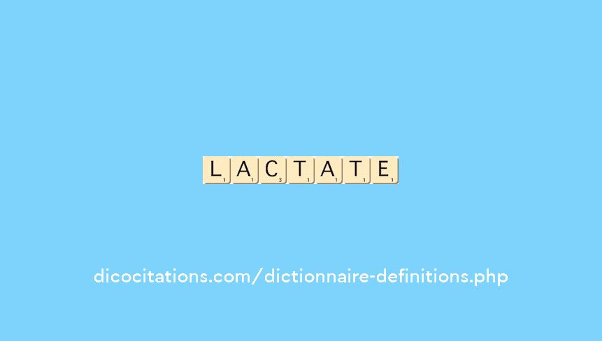 lactate lactate