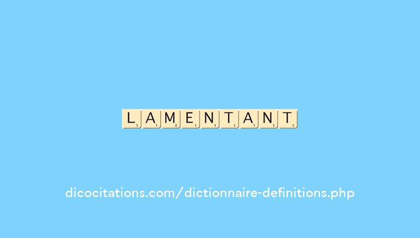 lamentant lamentant