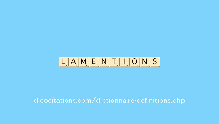 lamentions lamentions