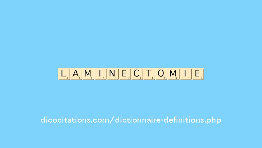laminectomie laminectomie