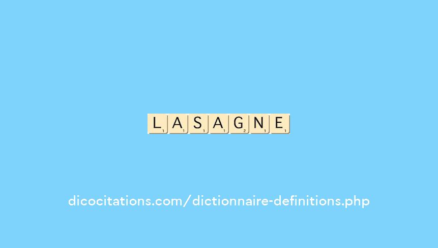 lasagne lasagne