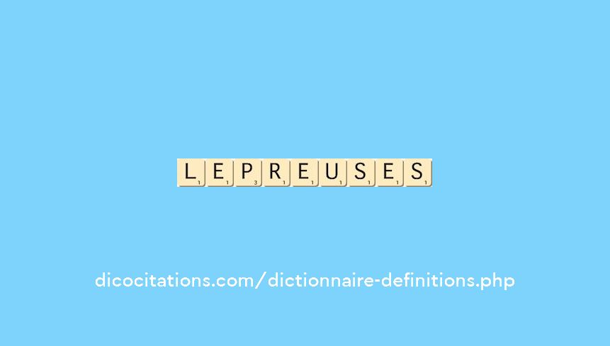 lepreuses lepreuses