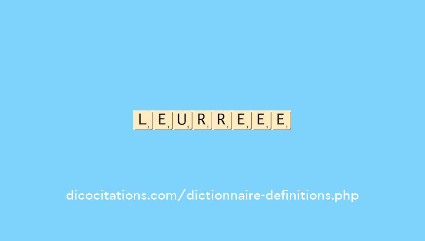 leurre--ee leurre--ee
