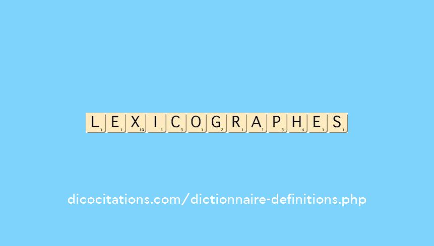 lexicographes lexicographes
