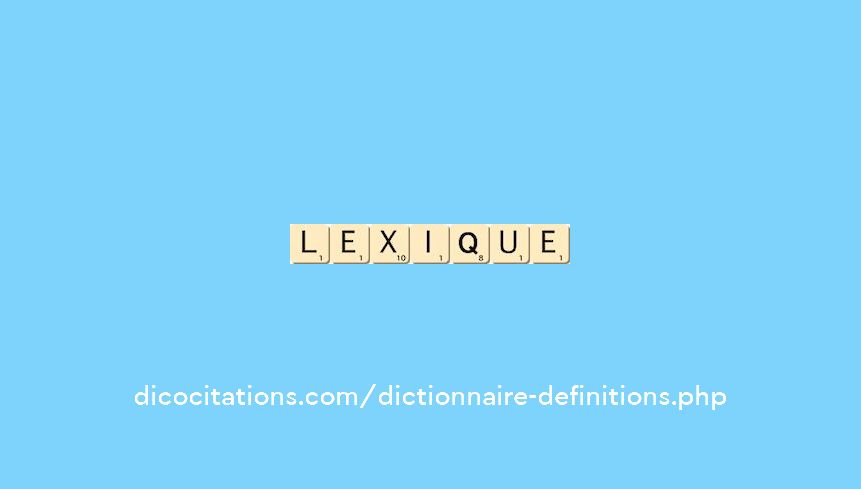 lexique lexique