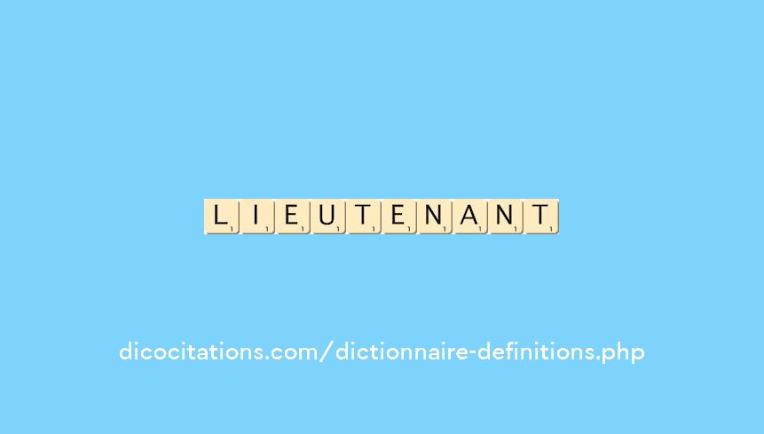 lieutenant